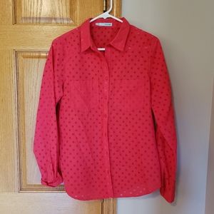 Maurices Polka Dot Button-Up Top